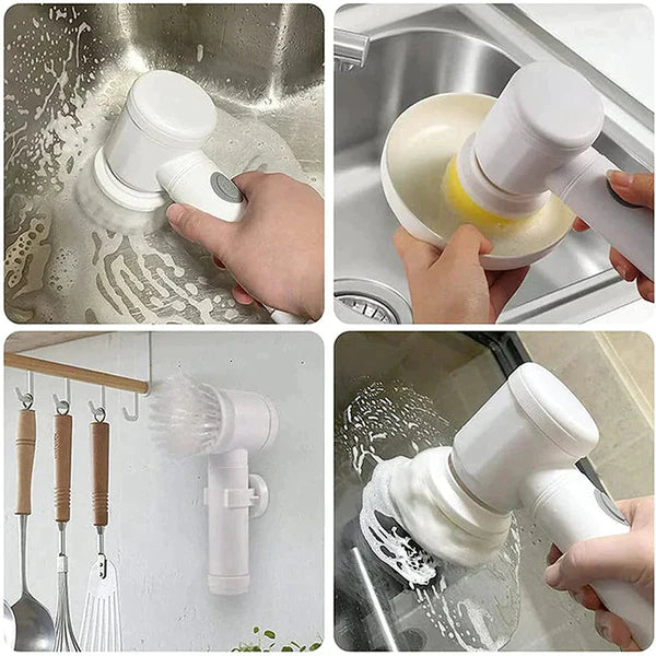 Escova Elétrica de Limpeza 5 em 1 - WashMAX® + Jogo de Tolhas [BRINDE]